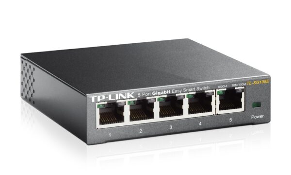 TP-LINK Switch TL-SG105E, 5 port Easy Smart, 10/100/1000 Mbps, Steel Case