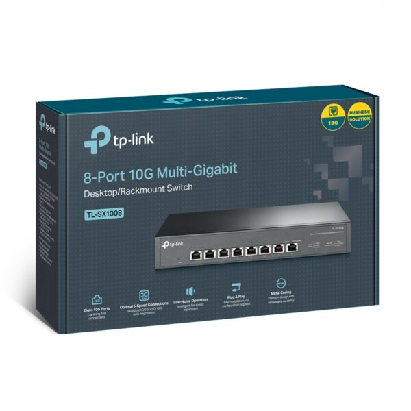 TP-LINK Switch TL-SX1008, 8x10GE Rackmount Metal 13''