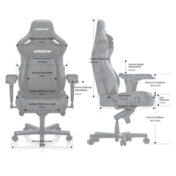 ANDA SEAT Gaming Chair KAISER-4 XL Black