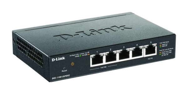 D-LINK DGS-1100-05PDV2 SMART 5 PORT , 2 x POE PORTS