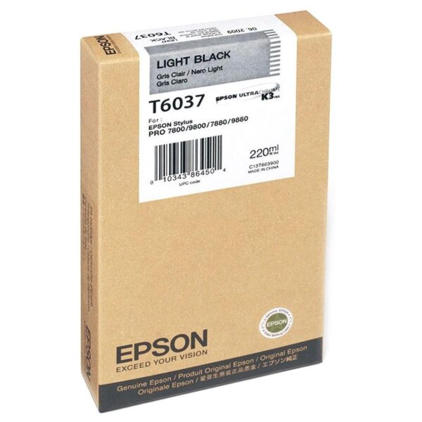 Ink Epson T6037 C13T603700 Light Black High Capacity - 220ml