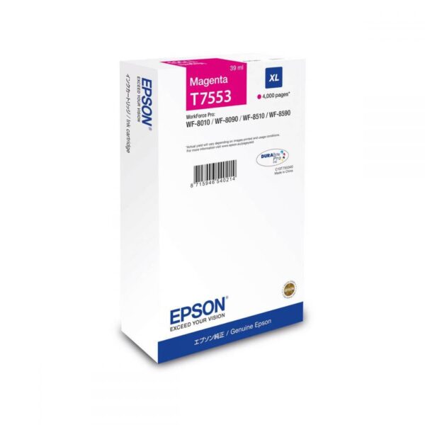 Ink Epson DURABrite C13T755340 Magenta Size XL 39ml 4K Pgs