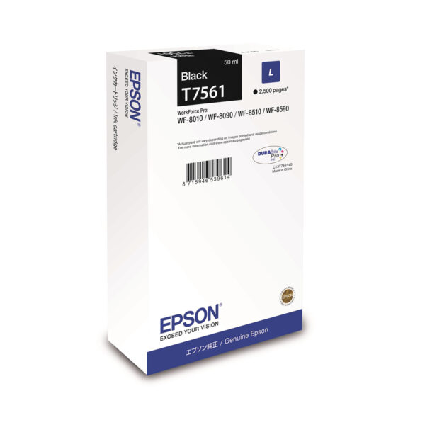 Ink Epson DURABrite C13T756140 Black Size L 50ml 2.5K Pgs