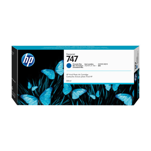HP 747 300-ml Chromatic Blue DesignJet Ink Cartridge