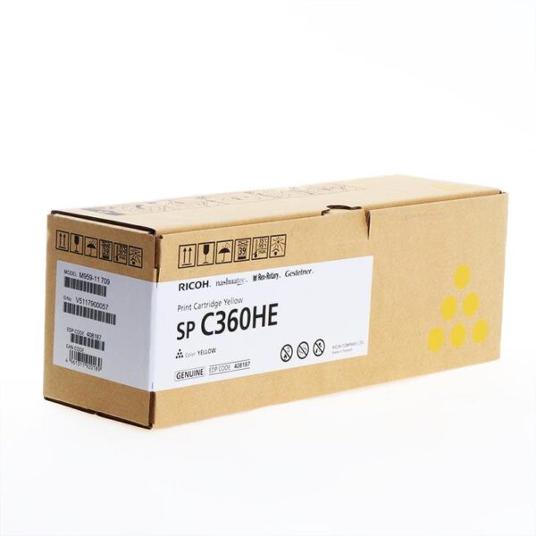 Toner Laser Ricoh SPC360HE Yellow 5k Pgs