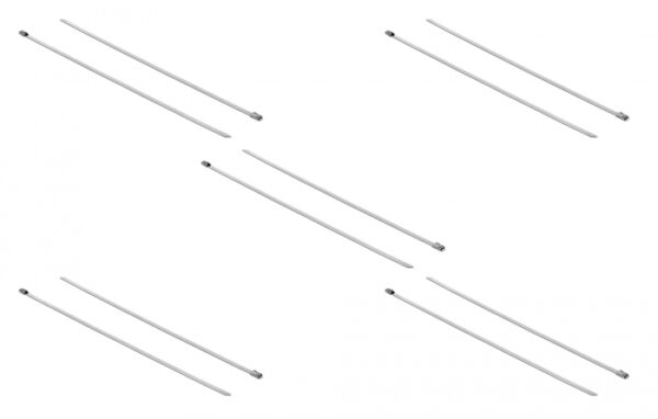 DELOCK μεταλλικός σφιγκτήρας καλωδίων 18770, 500x4.6mm, 10τμχ