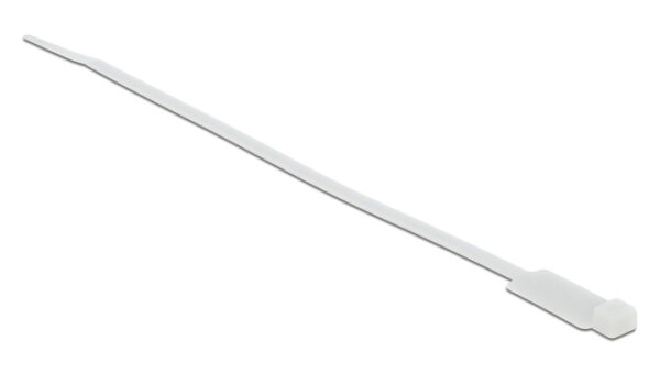 DELOCK δεματικά καλωδίων 18957 με ετικέτα, 270x4.8mm, λευκά, 10τμχ