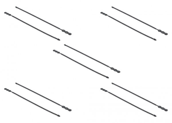 DELOCK reusable δεματικά καλωδίων 18966, 210x4.5mm, μαύρα, 10τμχ