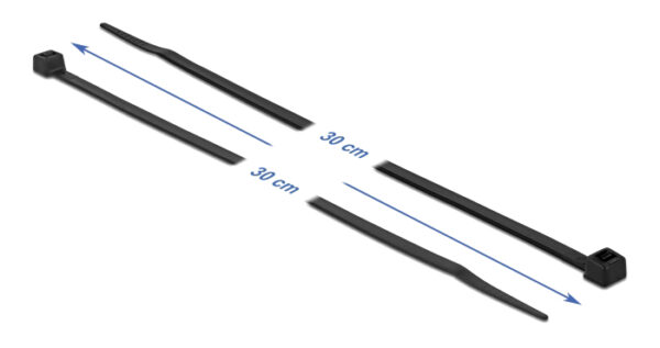 DELOCK Δεματικά καλωδίων 19561, 300x4.8mm, μαύρα, 100τμχ