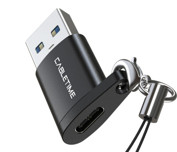 CABLETIME αντάπτορας USB-C σε USB CT-AMCF, 10.5W, 5Gbps, μαύρος