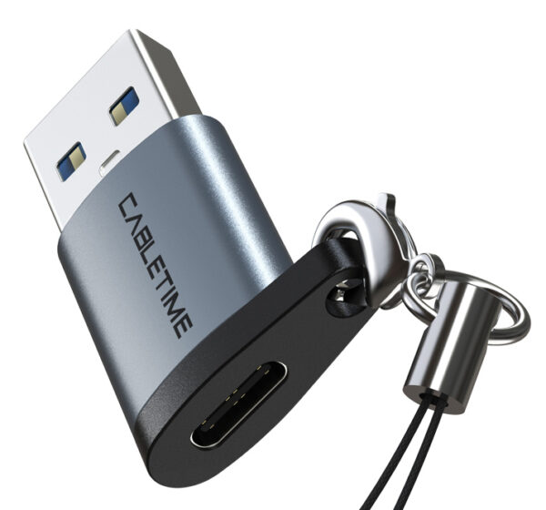 CABLETIME αντάπτορας USB-C σε USB CT-AMCF, 10.5W, 5Gbps, γκρι