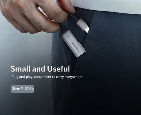 CABLETIME αντάπτορας USB-C σε USB-C & 3.5mm CT-CMACD, γκρι