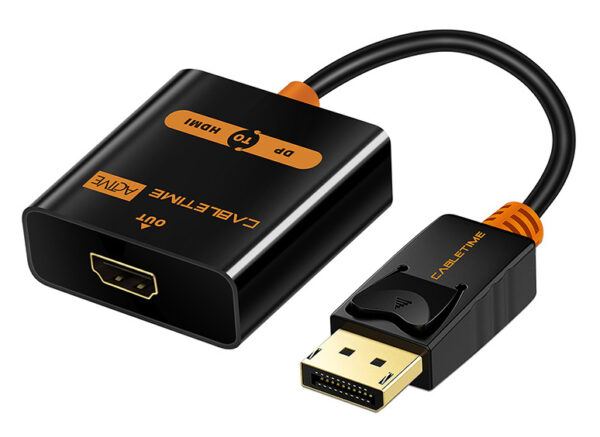 CABLETIME αντάπτορας DisplayPort σε HDMI CT-01G, Active, 4K/30Hz, μαύρος