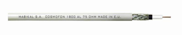 MABIKAL καλώδιο κεραίας 75Ohm, 1mm, 100m, λευκό