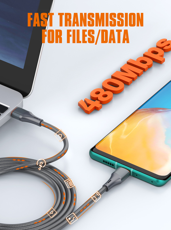 LDNIO καλώδιο USB-C σε USB-C LC631C, 65W PD, 1m, πράσινο