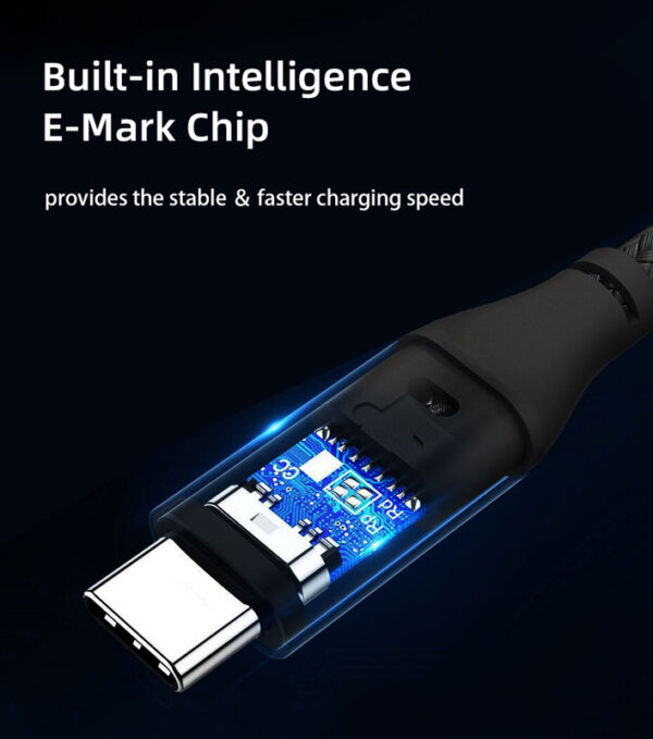 CABLETIME καλώδιο USB-C σε USB-C CT-CMCM, 60W, 480Mbps, 2m, μαύρο