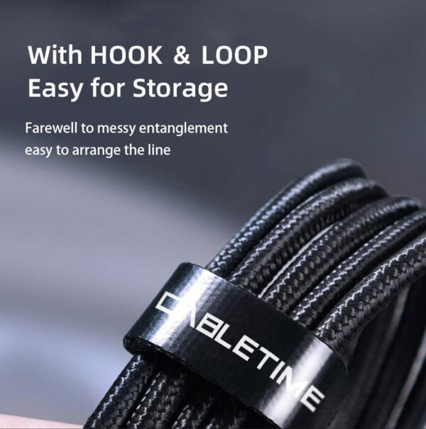 CABLETIME καλώδιο USB-C σε USB-C CT-CMCM, 60W, 480Mbps, 2m, μαύρο