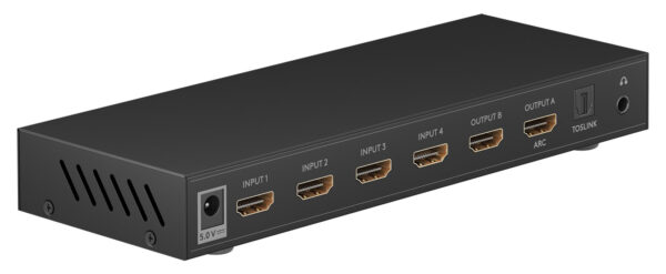 GOOBAY HDMI matrix switch 58478, τηλεχειριστήριο, 4 σε 2, 4K/30Hz, μαύρο