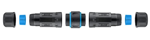 GOOBAY αδιάβροχος σύνδεσμος RJ45 Cat 6A 59582, IP68, μαύρος