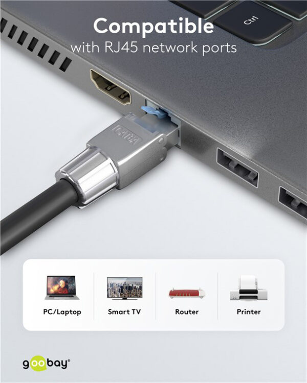 GOOBAY βύσμα RJ45 65939, CAT 6A STP, tool-free, ασημί