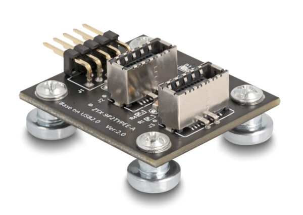 DELOCK αντάπτορας USB 2.0 Pin σε 2x USB Type-E Key A 67176 με USB pin καλώδιο