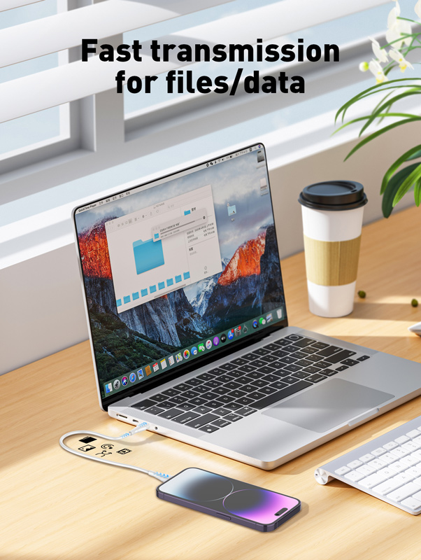 LDNIO καλώδιο Lightning σε USB-C LC611I, 30W PD, 1m, λευκό