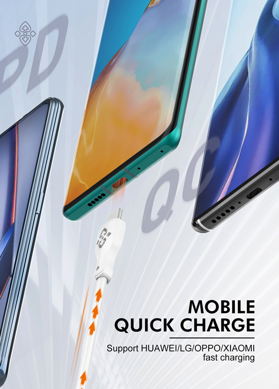 LDNIO καλώδιο USB-C σε USB-C LC812C, 65W PD, 2m, λευκό