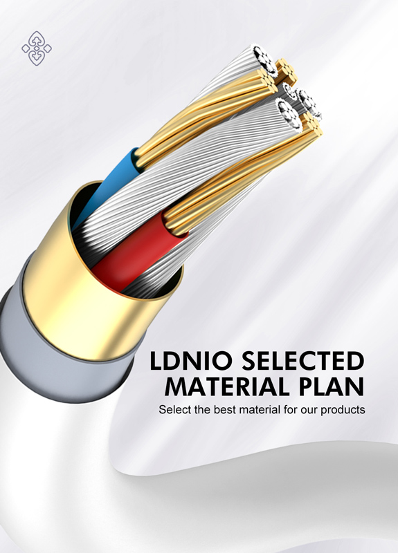 LDNIO καλώδιο USB-C σε USB-C LC812C, 65W PD, 2m, λευκό