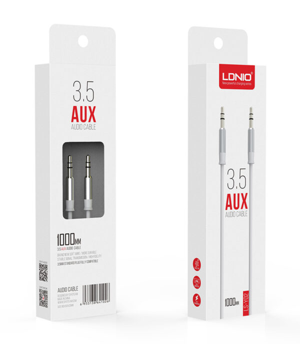 LDNIO καλώδιο ήχου 3.5mm LS-Y02, AUX, 1m, λευκό