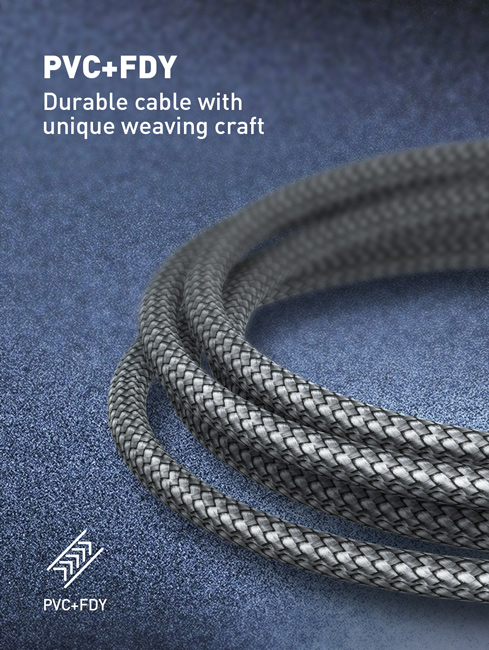 LDNIO καλώδιο USB-C σε USB-C LC102, 65W PD, 2m, γκρι