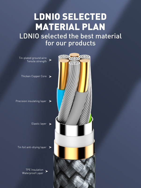 LDNIO καλώδιο Lightning σε USB-C LC112, 30W PD, 2m, γκρι