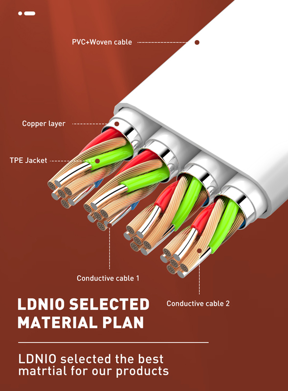 LDNIO καλώδιο USB-C σε USB-C LC132C, 65W PD, 2m, λευκό