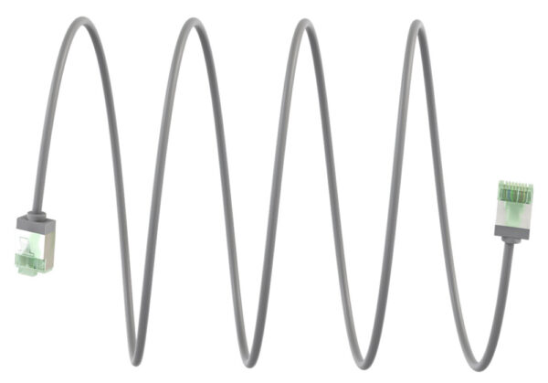 GOOBAY καλώδιο δικτύου 74347, CAT 8.1 U/FTP, slim, copper, 40Gbps, 2m, γκρι