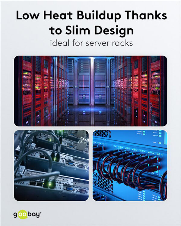 GOOBAY καλώδιο δικτύου 74349, CAT 8.1 U/FTP, slim, copper, 40Gbps, 5m, γκρι