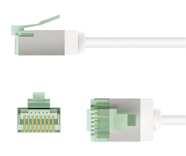 GOOBAY καλώδιο δικτύου 74360, CAT 8.1 U/FTP, slim, copper, 40Gbps, 1m, λευκό