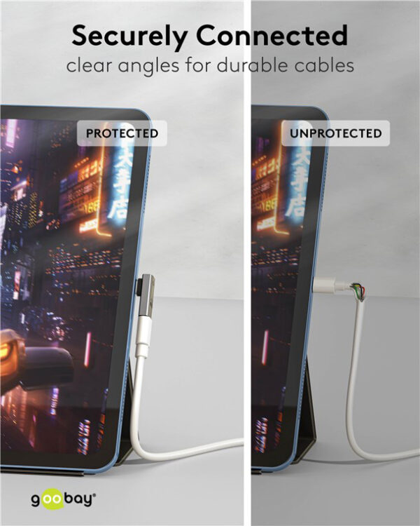 GOOBAY αντάπτορας USB-C 74443, γωνιακός 90°, USB4, 240W, 40Gbps, 8K, γκρι