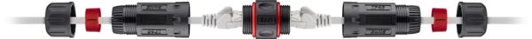 GOOBAY αδιάβροχος σύνδεσμος RJ45 Cat 6 79566, IP68, μαύρο