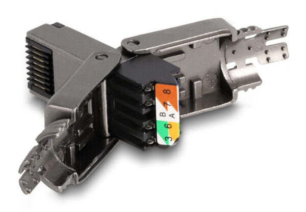 DELOCK βύσμα RJ45 CAT 8.1 STP 86514, tool-free, γκρι