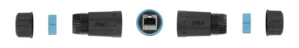 DELOCK αδιάβροχος αμφίδρομος σύνδεσμος RJ45 Cat.6A 86693, μπλε
