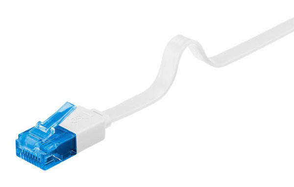 GOOBAY καλώδιο δικτύου 96369, CAT 6A U/UTP, flat, 500MHz, CU, 10m, λευκό