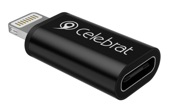 CELEBRAT αντάπτορας Lightning σε USB-C CA-03, 2A, 480Mbps, μαύρος