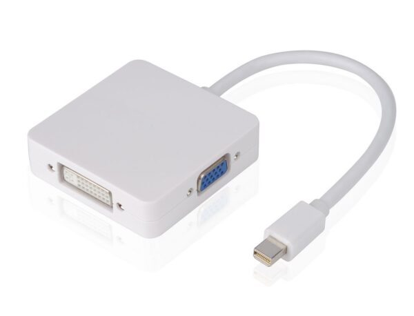 POWERTECH αντάπτορας mini DisplayPort σε HDMI/DVI/VGA CAB-DP016, λευκός