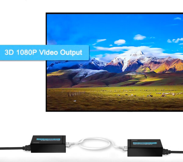 POWERTECH HDMI video extender CAB-H115 μέσω καλωδίου RJ45, 1080p, 60m