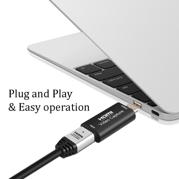 POWERTECH video capture CAB-H147, HDMI/USB σύνδεση, 4K/60Hz, μαύρο