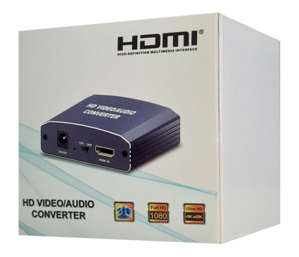 POWERTECH HDMI audio extractor CAB-H153, 4K/60Hz, γκρι