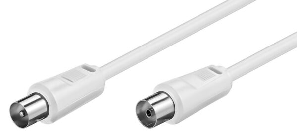 POWERTECH καλώδιο κεραίας CAB-V017, αρσενικό σε θηλυκό, 5m, λευκό