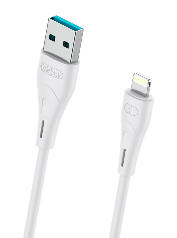 CELEBRAT καλώδιο Lightning σε USB CB-18I, 12W 2.4A, 480Mbps, 1m, λευκό