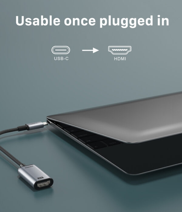 CABLETIME αντάπτορας USB-C σε HDMI CT-CMHF4K30-AG, 4K/30Hz, γκρι