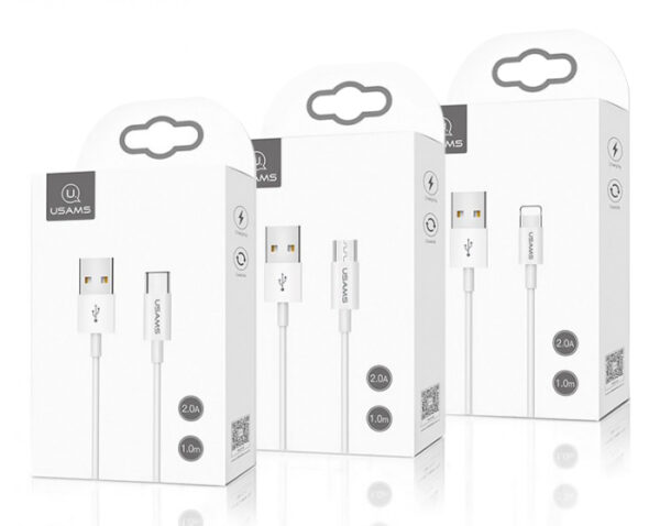USAMS καλώδιο Micro USB σε USB US-SJ284, 10W, 1m, λευκό