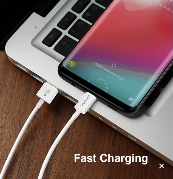 USAMS καλώδιο Micro USB σε USB US-SJ284, 10W, 1m, λευκό